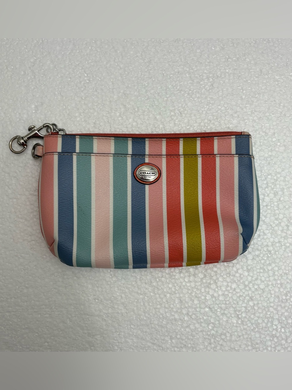 Coach Striped Multicolor Wristlet